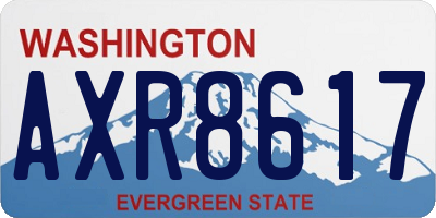 WA license plate AXR8617