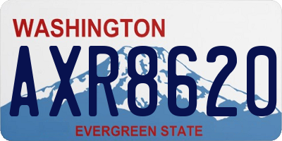 WA license plate AXR8620