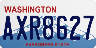 WA license plate AXR8627