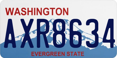 WA license plate AXR8634