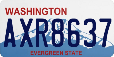 WA license plate AXR8637