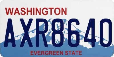 WA license plate AXR8640