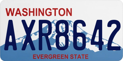 WA license plate AXR8642