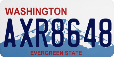 WA license plate AXR8648