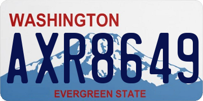 WA license plate AXR8649