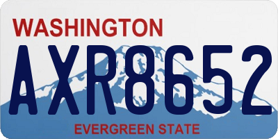 WA license plate AXR8652