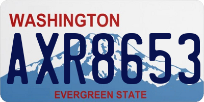 WA license plate AXR8653