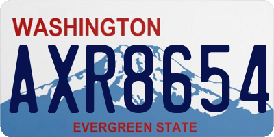 WA license plate AXR8654