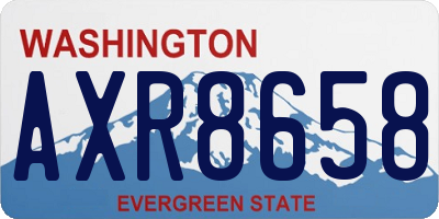 WA license plate AXR8658