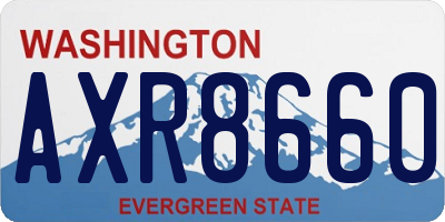 WA license plate AXR8660