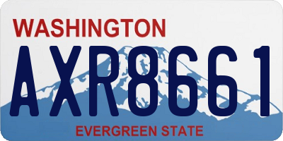 WA license plate AXR8661