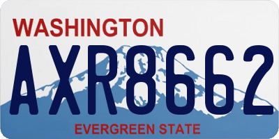 WA license plate AXR8662