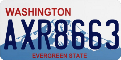 WA license plate AXR8663