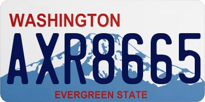 WA license plate AXR8665