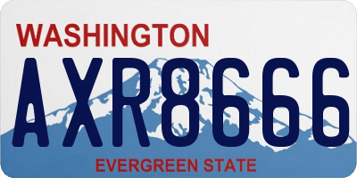 WA license plate AXR8666