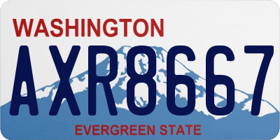 WA license plate AXR8667