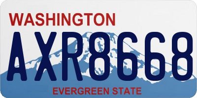 WA license plate AXR8668