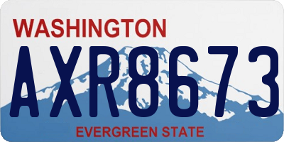 WA license plate AXR8673