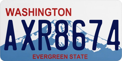 WA license plate AXR8674