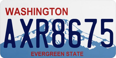 WA license plate AXR8675