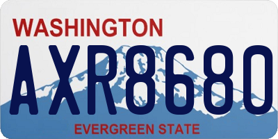 WA license plate AXR8680