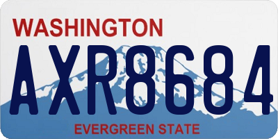 WA license plate AXR8684