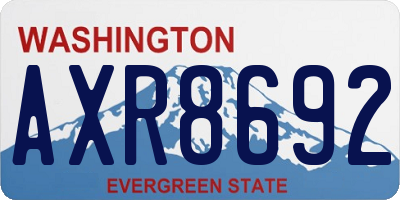 WA license plate AXR8692