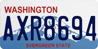 WA license plate AXR8694