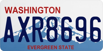 WA license plate AXR8696