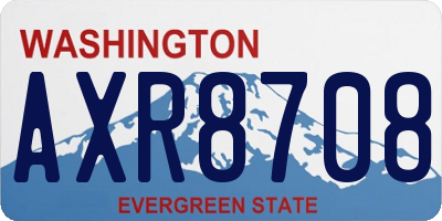 WA license plate AXR8708