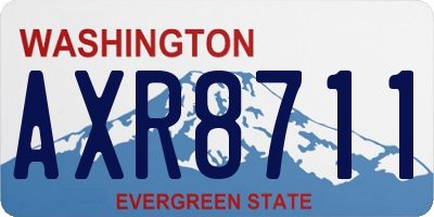 WA license plate AXR8711