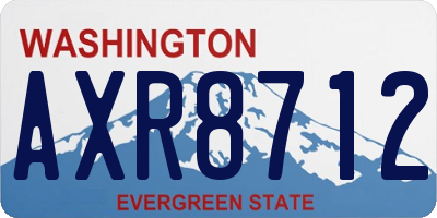 WA license plate AXR8712