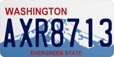 WA license plate AXR8713