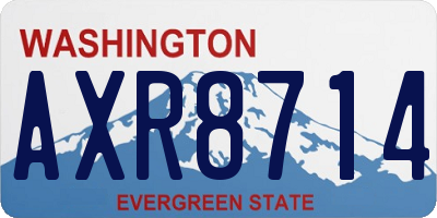 WA license plate AXR8714