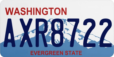 WA license plate AXR8722