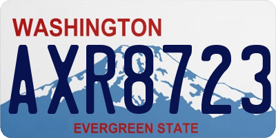 WA license plate AXR8723