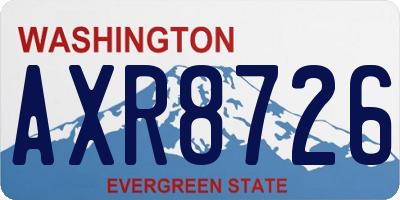 WA license plate AXR8726