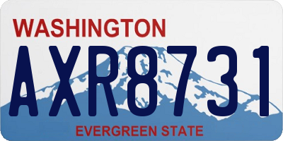 WA license plate AXR8731