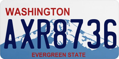 WA license plate AXR8736