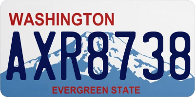 WA license plate AXR8738