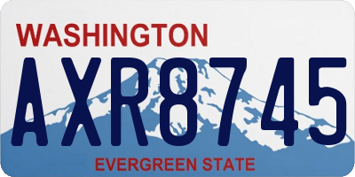 WA license plate AXR8745