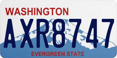 WA license plate AXR8747