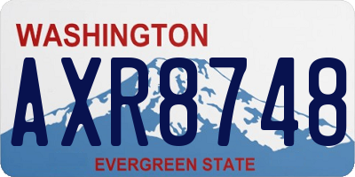 WA license plate AXR8748