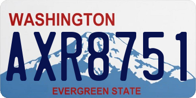 WA license plate AXR8751