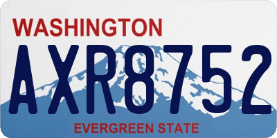 WA license plate AXR8752