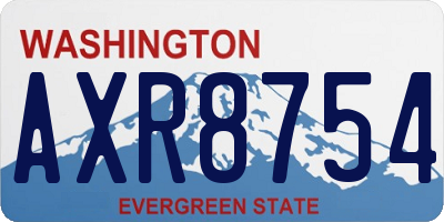 WA license plate AXR8754