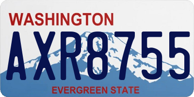 WA license plate AXR8755