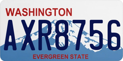 WA license plate AXR8756