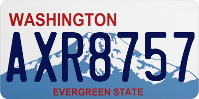 WA license plate AXR8757