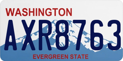 WA license plate AXR8763